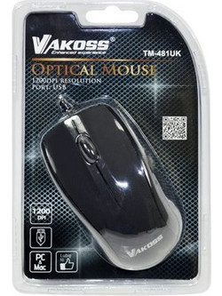 Vakoss TM-481U Ενσύρματο Ποντίκι Black