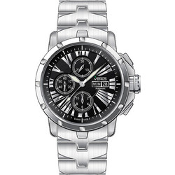 Venus Swiss Made Steel Ανδρικό Ρολόι Χρονογράφος Αυτόματο με Ασημί Μεταλλικό Μπρασελέ VE-1301A1-12-B1