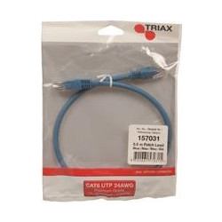 Triax U/UTP Cat.6 Καλώδιο Δικτύου Ethernet 0.5m Blue