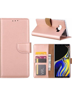 Θήκη Book Style με Βάση Στήριξης για Samsung (Galaxy Note 9 ) - ΑΝΟΙΧΤΟ ΡΟΖΕ