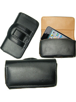 VOLTE-TEL ΘΗΚΗ IPHONE 4S/L ΟΡΙΖΟΝΤΙΑ ΔΕΡΜΑΤΝΗ SOFT DUAL CLIP BLACK VOLTE-TEL