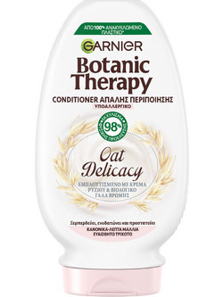 Garnier Botanic Therapy Oat Milk Delicacy Φυτικό Conditioner για Επανόρθωση για Λεπτά Μαλλιά 200ml