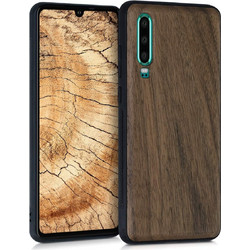KW Σκληρή Ξύλινη Θήκη Huawei P30 - Dark Brown(200-103-698)