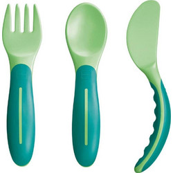 Mam Baby's Cutlery Σετ Βρεφικά Μαχαιροπίρουνα 6m+ Πράσινα 3τμχ