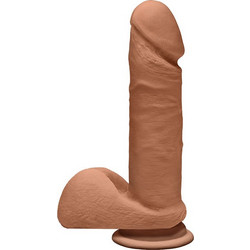 Doc Johnson The Pefect D Ultraskyn 7" Ρεαλιστικό Dildo με Βεντούζα & Όρχεις 18cm Caramel