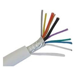ALARM CABLE WHITE 100m 6 X 0.22 mm & 2 X 0.50mm ΚΑΛΩΔΙΟ ΣΥΝΑΓΕΡΜΟΥ & ΡΕΥΜΑΤΟΣ ΜΕ ΦΥΛΛΟ ΑΛΟΥΜΙΝΙΟΥ ΛΕΥΚΟ