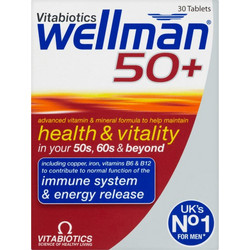 Vitabiotics Wellman 50+ 30 Ταμπλέτες