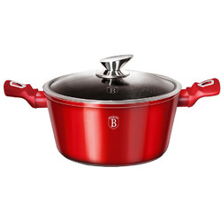 Berlinger Haus Metallic Line BH-1258 Burgundy Κατσαρόλα Αλουμινίου Επίστρωση Μαρμάρου 28cm