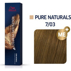 Wella Koleston Perfect Me+ Pure Naturals 7/03 Ξανθό Φυσικό Χρυσό Μόνιμη Βαφή Μαλλιών 60ml
