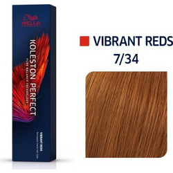 Wella Koleston Perfect Me+ Vibrant Reds 7/34 Ξανθό Χρυσό Κόκκινο Μόνιμη Βαφή Μαλλιών 60ml