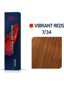 Wella Koleston Perfect Me+ Vibrant Reds 7/34 Ξανθό Χρυσό Κόκκινο Μόνιμη Βαφή Μαλλιών 60ml