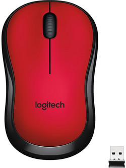 Logitech M220 Silent Ασύρματο Ποντίκι Red