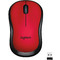 Logitech M220 Silent Ασύρματο Ποντίκι Red
