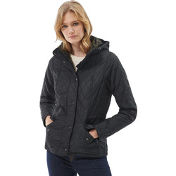 Barbour Millfire Quilt Γυναικείο Μπουφάν Καπιτονέ Κοντό Μαύρο LQU0665-BRBK12