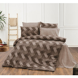 Dimcol Σετ Σεντόνια King Size Βαμβακερά 240x270 Αλκμήνη 451 Beige