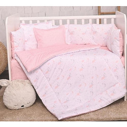Lorelli Lily Moon & Stars Σετ Κούνιας Pink 5τμχ