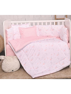 Lorelli Lily Moon & Stars Σετ Κούνιας Pink 5τμχ