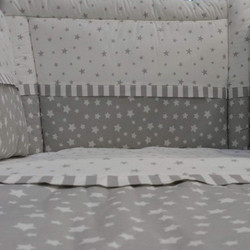 Excellent Σετ Κούνιας Stars Grey 6τμχ