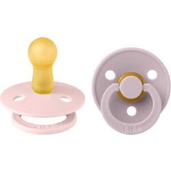 BIBS Colour Πιπίλες Καουτσούκ 0m+ Blossom Dusty Lilac 2τμχ