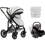 KikkaBoo Darling 2024 Καρότσι Μωρού 3 σε 1 Light Grey