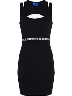 Karl Lagerfeld Mini Καλοκαιρινό Καθημερινό Φόρεμα Μαύρο 241J1303-J101
