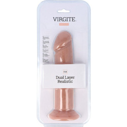 Virgite R24 Dual Layer Ρεαλιστικό Dildo με Βεντούζα 21.5cm Flesh