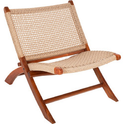 HomeMarkt Πολυθρόνα Ξύλινη Καφέ Ferm HM9477.01