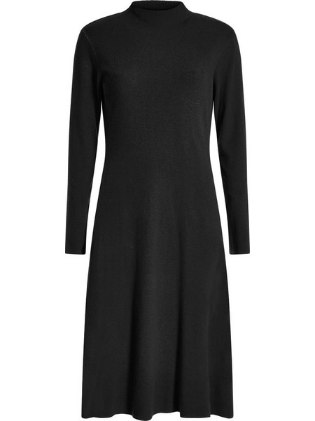Celestino Midi Καθημερινό Φόρεμα Πλεκτό Μαύρο SM7642.8303