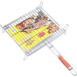 Διπλή Σχάρα Ψησίματος Χρωμίου με Πόδια 40x35cm MD-5831