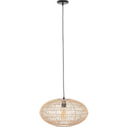 Artekko Bamboo Κρεμαστό Φωτιστικό Οροφής Μονόφωτο E27 Καφέ 023-3354