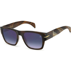 David Beckham DB7000SB LEE/X4 Ανδρικά Γυαλιά Ηλίου Τετράγωνα Κοκάλινα Καφέ με Μπλε Degradee Φακό