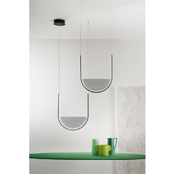 Ondaluce Κρεμαστό Φωτιστικό Οροφής Δίφωτο LED ref10254474