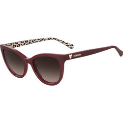 Love Moschino MOL072S WGX Γυναικεία Γυαλιά Ηλίου Οβάλ Κοκάλινα Μπορντό με Μαύρο Polarized Φακό