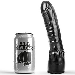 All Black Jack Ρεαλιστικό Dildo με Βεντούζα 20cm Μαύρο