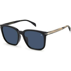 David Beckham DB1071FS 2M2/KU Ανδρικά Γυαλιά Ηλίου Τετράγωνα Κοκάλινα Μπλε με Μπλε Polarized Φακό