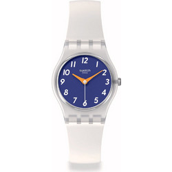 Swatch Γυναικείο Ρολόι με Λευκό Καουτσούκ Λουράκι LE108