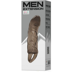 Baile Men Sleeve with Ball Ring Κάλυμμα Επιμήκυνσης Πέους 13.5cm Μαύρο
