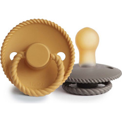 Frigg Rope Πιπίλες Καουτσούκ 6-18m Honey Gold Portobello 2τμχ