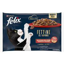 Purina Felix Deliciously Sliced with Beef & Chicken in Jelly 4x80gr