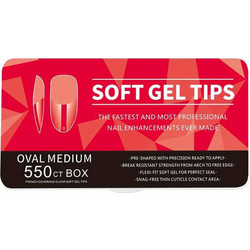 Soft Gel Medium Oval Tips Νυχιών 550τμχ