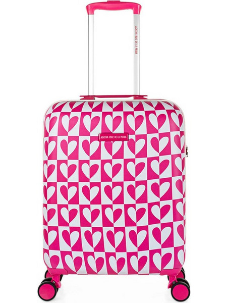 Agatha Ruiz De La Prada Hearts 134250-01 Παιδική Βαλίτσα Καμπίνας 55x40x18cm με 4 Ρόδες Φούξια