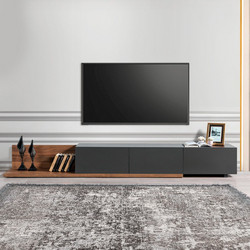 Megapap Έπιπλο Τηλεόρασης Ξύλινο Καρυδί Μ260xΠ41.8xΥ33.5cm Enstey GP042-0249,1