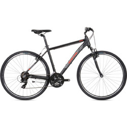 Ideal Moovic 2024 Ποδήλατο Trekking 28" Αλουμινίου με 21 Ταχύτητες Μαύρο Κόκκινο