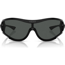 Versace VE4475 536087 Ανδρικά Γυαλιά Ηλίου Μάσκα Κοκάλινα Μαύρα με Μαύρο Φακό