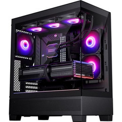 Phanteks XT View Black Gaming Midi Tower Κουτί Υπολογιστή RGB με Πλαϊνό Παράθυρο