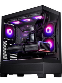 Phanteks XT View Black Gaming Midi Tower Κουτί Υπολογιστή RGB με Πλαϊνό Παράθυρο