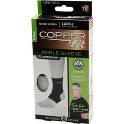 Copper Fit Αθλητική Επιστραγαλίδα Ελαστική Μαύρη 19163