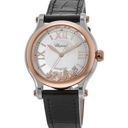 Chopard Γυναικείο Ρολόι Αυτόματο με Μαύρο Δερμάτινο Λουράκι 278559-6001