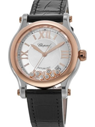 Chopard Γυναικείο Ρολόι Αυτόματο με Μαύρο Δερμάτινο Λουράκι 278559-6001