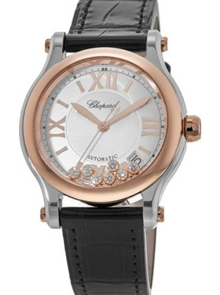 Chopard Γυναικείο Ρολόι Αυτόματο με Μαύρο Δερμάτινο Λουράκι 278559-6001